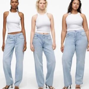 GOOD AMERICAN X ZARA 16/48 90s Relaxed Light Wash Jeans